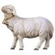 Houtsnijwerk Schaap + Belletje voor kerstfiguren van 10 cm / Gekleurd 