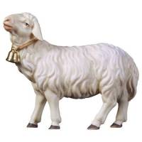 Houtsnijwerk Schaap + Belletje voor kerstfiguren van 10 cm / Gekleurd 