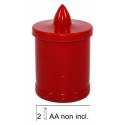 Lampe De Cimetiere Livree Sans Batteries (2Aa) 10 X 7 Cm