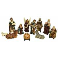 Personnages de crèche de Noël - 11 figurines de 12 cm