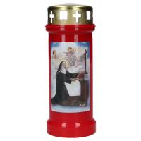 Kaars 6D / KK / rood / Heilige Rita 