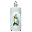 Lampe de cimetière Vierge priante avec 2 piles AA incluses