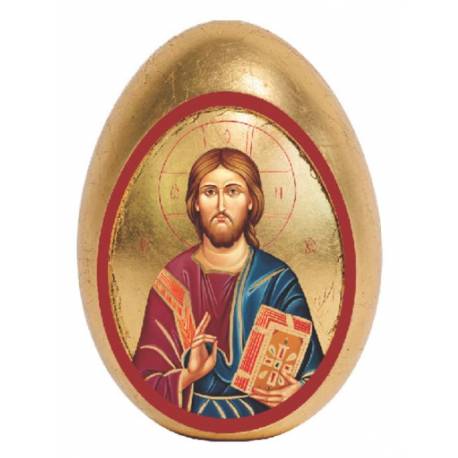 Ei op voet Pantocrator van 7.5 cm (15 cm met de voet) 