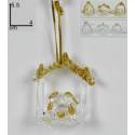 Kerstgroep 5 cm - Glas gekleurd - 24 / Display 