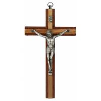 Croix murale 15 cm Bois d'olivier