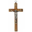 Croix murale 16 cm Bois d'olivier