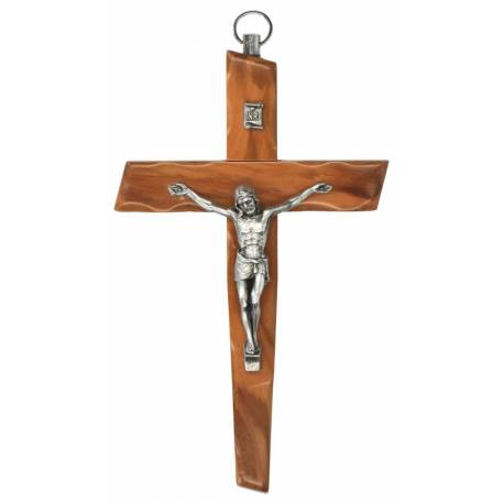 Croix murale 13 cm Bois d'olivier