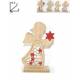 Kerstdecoratie in hout Engel van 14 cm 