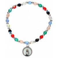 Bracelet sur élastique multicolore