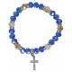 Armband op elastiek Glas met strass 