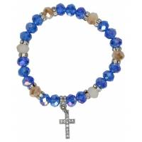 Armband op elastiek Glas met strass 