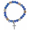 Armband op elastiek Glas met strass 