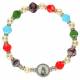 Armband op elastiek multicolor 