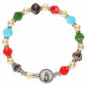 Armband op elastiek multicolor 
