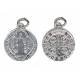 Sachet de 100 médailles 17 mm St Benoit Aluminium argenté