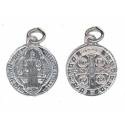 Sachet de 100 médailles 17 mm St Benoit Aluminium argenté