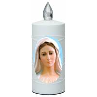 Graflicht wit O.L.V. van Medjugorje met 2 batterijen inbegrepen 