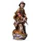 Statue en bois sculpté Saint Hubert 20 cm couleur