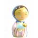 Statue Vierge Marie et enfant Jésus 10 x 5 cm en bois