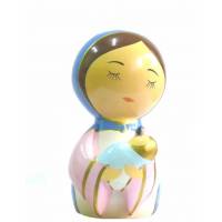 Statue Vierge Marie et enfant Jésus 10 x 5 cm en bois