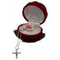 Ecrin rose avec chaîne + pendentif