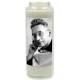 Noveenkaars in glas / wit / Heilige TITUS Brandsma 