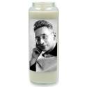 Noveenkaars in glas / wit / Heilige TITUS Brandsma 