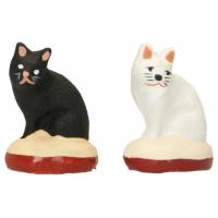 Santon Gateau 7 Cm Chat (noir ou blanc)