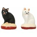 Santon Gateau 7 Cm Chat (noir ou blanc)