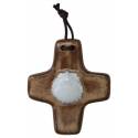 Croix Céramique - 8.5 X 7.5 cm - Bronze