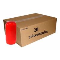 Karton met 20 Kaarsen 6J/RE - ROOD 