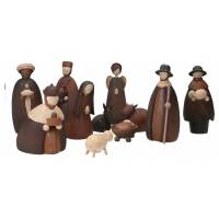 Personnages de crèche de Noël - 11 figurines de 15 cm
