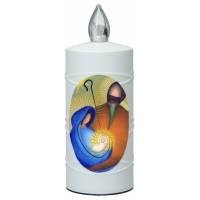 Lampe de cimetière Nativité avec 2 piles AA incluses