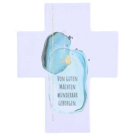 Croix murale Porcelaine 11 x 14 cm Von Guten Machten