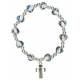 Armband op elastiek Hartjes email blauw 
