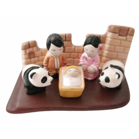 Crèche de Noël en terre cuite - "Crèche du monde" Chine