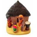 Crèche de Noël en terre cuite - "Crèche du monde" Cameroun