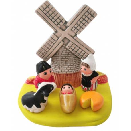 Kerststal Aardewerk - "Crèche du monde" Nederland 