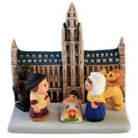 Crèche de Noël en terre cuite - "Crèche du monde" Belgique