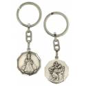 Porte-Clefs - Enfant Jésus de Prague + St Christophe - 30 mm