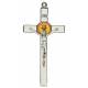 Croix Fiat 20 X 10 cm - Email blanc / Métal argenté