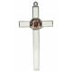 Croix Fiat 20 X 10 cm - Email blanc / Métal argenté