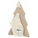 Heilige Familie in hars in met beige kerstboom (10 x15 cm) 