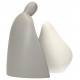 Heilige Familie in hars wit en grijs 12 x 9 cm 2 stuks 