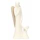 Ange blanc et beige 16 cm