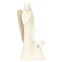 Ange blanc et beige 16 cm
