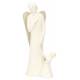 Ange blanc et beige 16 cm