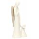 Ange blanc et beige 16 cm