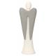 Ange blanc et gris 16 cm