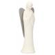 Ange blanc et gris 16 cm